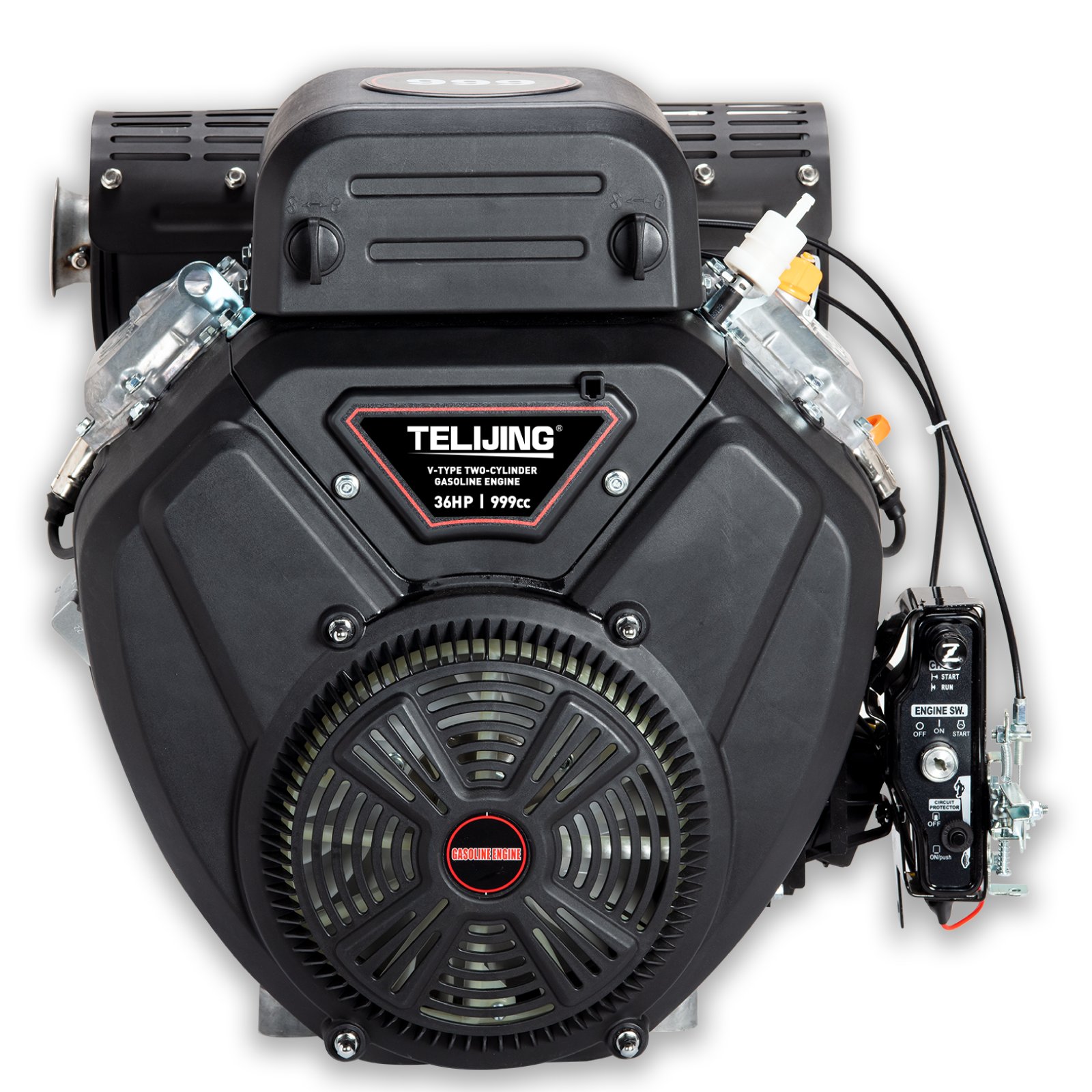100% New Factory Direct Wholesale 999cc/36hp Twin-V Cylinder 24kw 3600r Petrol Engine With Key Starter Industry Engine
